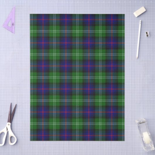 Papier Mousseline plaid bleu vert de tartan du sud (Artisanat)