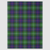 Papier Mousseline plaid bleu vert de tartan du sud (Recto)
