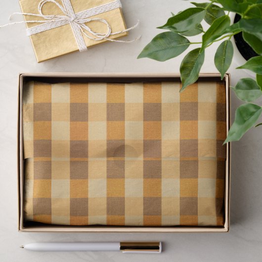 Papier Mousseline Plaid d'automne chaud (Cadeau)
