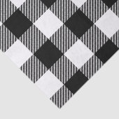 Papier Mousseline Plaid de buffle noir et blanc (Détail)