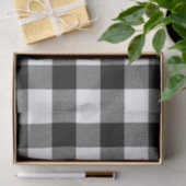 Papier Mousseline Plaid de buffle noir et blanc (Cadeau)