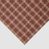 Papier Mousseline Plaid de pixel en rouge et or (Détail)