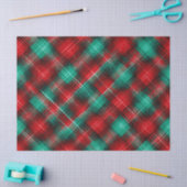 Papier Mousseline Plaid de vacances rouge et vert (Artisanat)