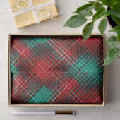 Papier Mousseline Plaid de vacances rouge et vert (Cadeau)