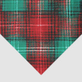 Papier Mousseline Plaid de vacances rouge et vert (Détail)