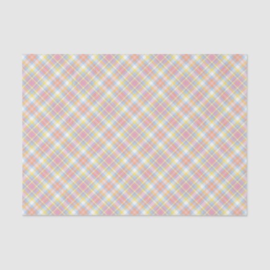 Papier Mousseline Plaid en pastel de rayure (Recto)