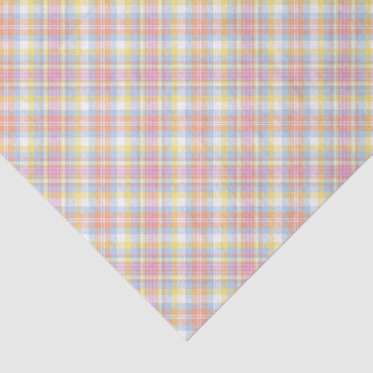 Papier Mousseline Plaid en pastel de rayure (Détail)