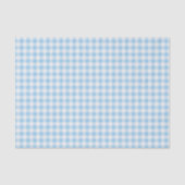 Papier Mousseline Plaid En vichy bleu et blanc (Recto)