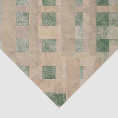 Papier Mousseline Plaid est devenu mauvais Grunge Green Gold Tissu P (Détail)