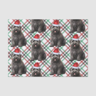 Papier Mousseline Plaid et Noël Bouvier Amoureux des chiens Holiday