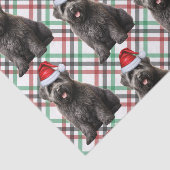 Papier Mousseline Plaid et Noël Bouvier Amoureux des chiens Holiday (Détail)