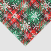 Papier Mousseline Plaid Et Snowflakes Noël Motif 1 (Détail)