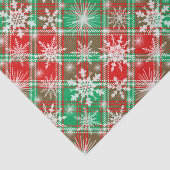 Papier Mousseline Plaid Et Snowflakes Noël Motif 2 (Détail)