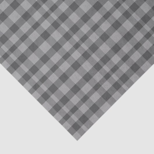 Papier Mousseline Plaid gris noir et blanc (Détail)