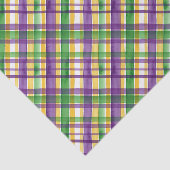 Papier Mousseline Plaid Mardi Gras aquarelle (Détail)