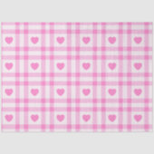 Papier Mousseline Plaid Modern Pink Heart Collection (Recto)