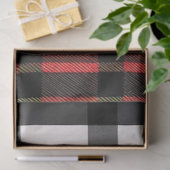 Papier Mousseline Plaid Moderne Abstraite Rouge Noir Plaid Collectio (Cadeau)