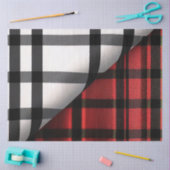 Papier Mousseline Plaid Moderne Abstraite Rouge Noir Plaid Collectio (Artisanat)