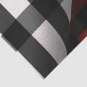 Papier Mousseline Plaid Moderne Abstraite Rouge Noir Plaid Collectio (Détail)