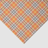 Papier Mousseline Plaid orange (Détail)