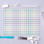 Papier Mousseline Plaid Pastel (Artisanat)