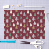 Papier Mousseline Plaid Patternes Motif de Noël à Maroon (Artisanat)