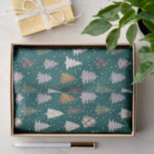 Papier Mousseline Plaid Patternes Motif de Noël en vert (Cadeau)