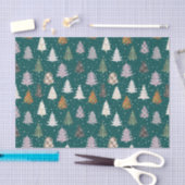 Papier Mousseline Plaid Patternes Motif de Noël en vert (Artisanat)