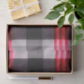 Papier Mousseline Plaid Populaire Abstrait Rouge Noir Plaid Collecti (Cadeau)