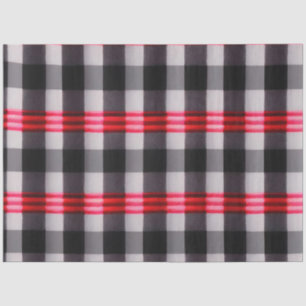Papier Mousseline Plaid Populaire Abstrait Rouge Noir Plaid Collecti