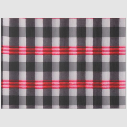 Papier Mousseline Plaid Populaire Abstrait Rouge Noir Plaid Collecti (Recto)