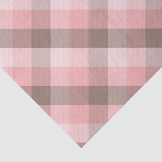 Papier Mousseline Plaid rose (Détail)