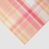 Papier Mousseline Plaid rose et jaune sans joint (Détail)