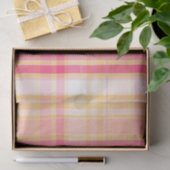 Papier Mousseline Plaid rose et jaune sans joint (Cadeau)