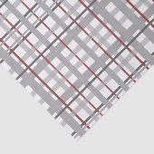 Papier Mousseline Plaid rouge et gris (Détail)