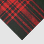 Papier Mousseline plaid rouge et noir (Détail)