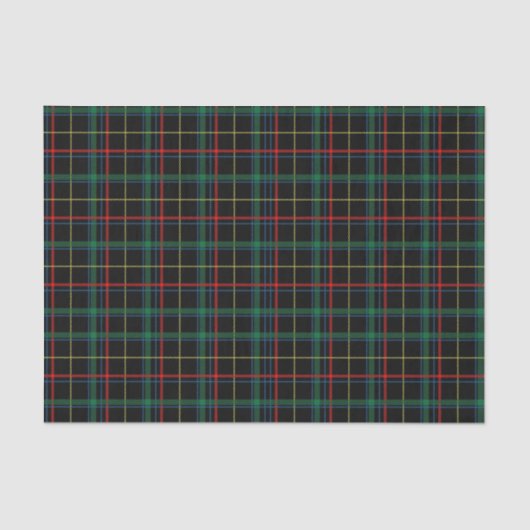Papier Mousseline Plaid rouge et vert (Recto)