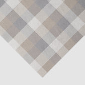 Papier Mousseline Plaid Rustique Brun Gris Ivoire (Détail)