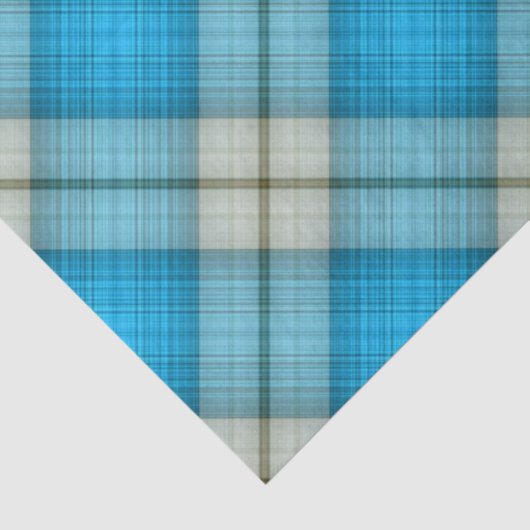 Papier Mousseline Plaid turquoise (Détail)