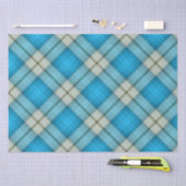 Papier Mousseline Plaid turquoise (Artisanat)