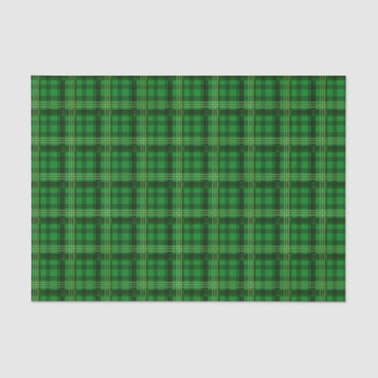 Papier Mousseline Plaid vert (Recto)