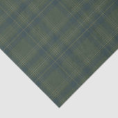 Papier Mousseline Plaid vert classique | Noël rustique (Détail)