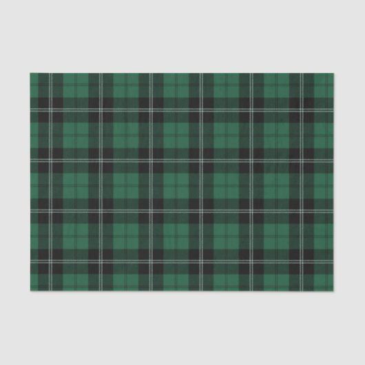 Papier Mousseline Plaid vert et noir (Recto)