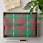 Papier Mousseline Plaid vert et rouge (Cadeau)