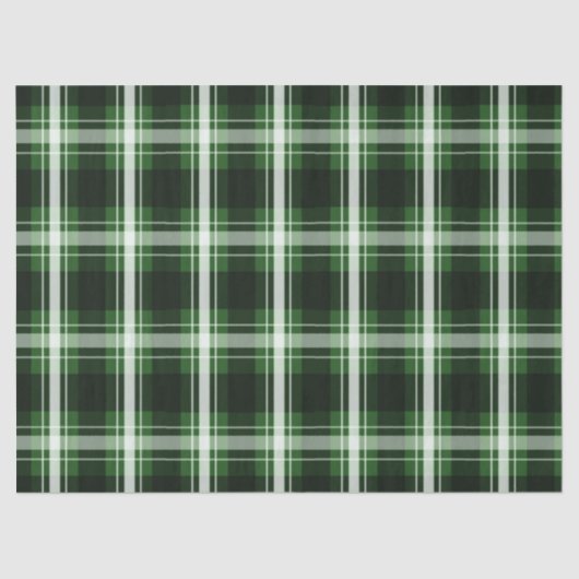 Papier Mousseline Plaid vert foncé (Recto)