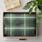 Papier Mousseline Plaid vert foncé (Cadeau)