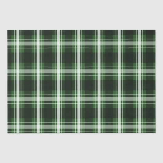 Papier Mousseline Plaid vert foncé (Recto)