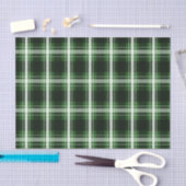 Papier Mousseline Plaid vert foncé (Artisanat)