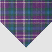 Papier Mousseline Plaid violet, bleu et vert (Détail)