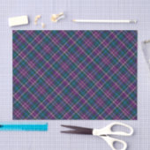 Papier Mousseline Plaid violet, bleu et vert (Artisanat)